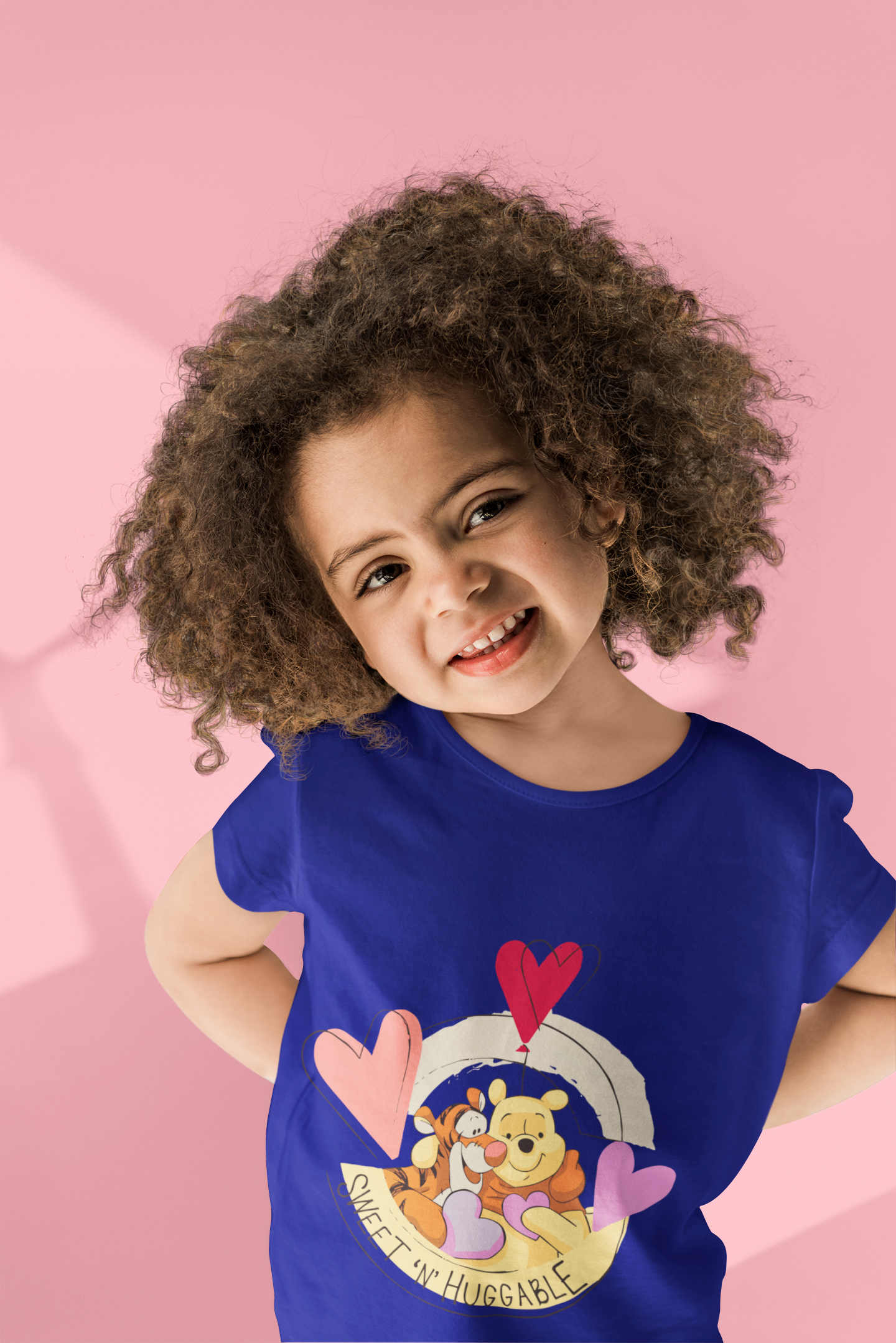 Girls' "Sweet 'N' Huggable" Winnie the Pooh T-Shirt - 100% Cotton