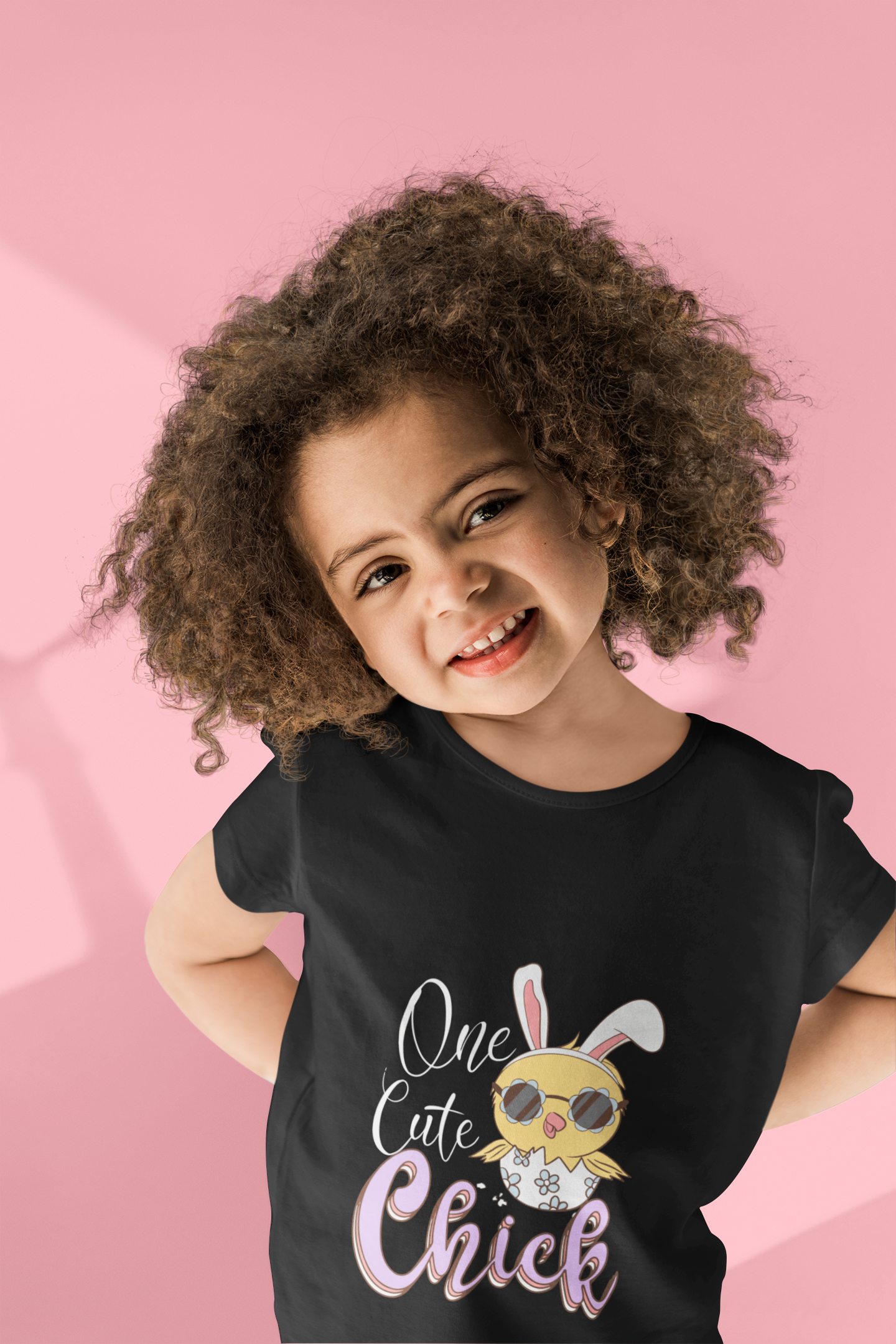 "One Cute Chick" Girls' Easter T-Shirt - 100% Cotton