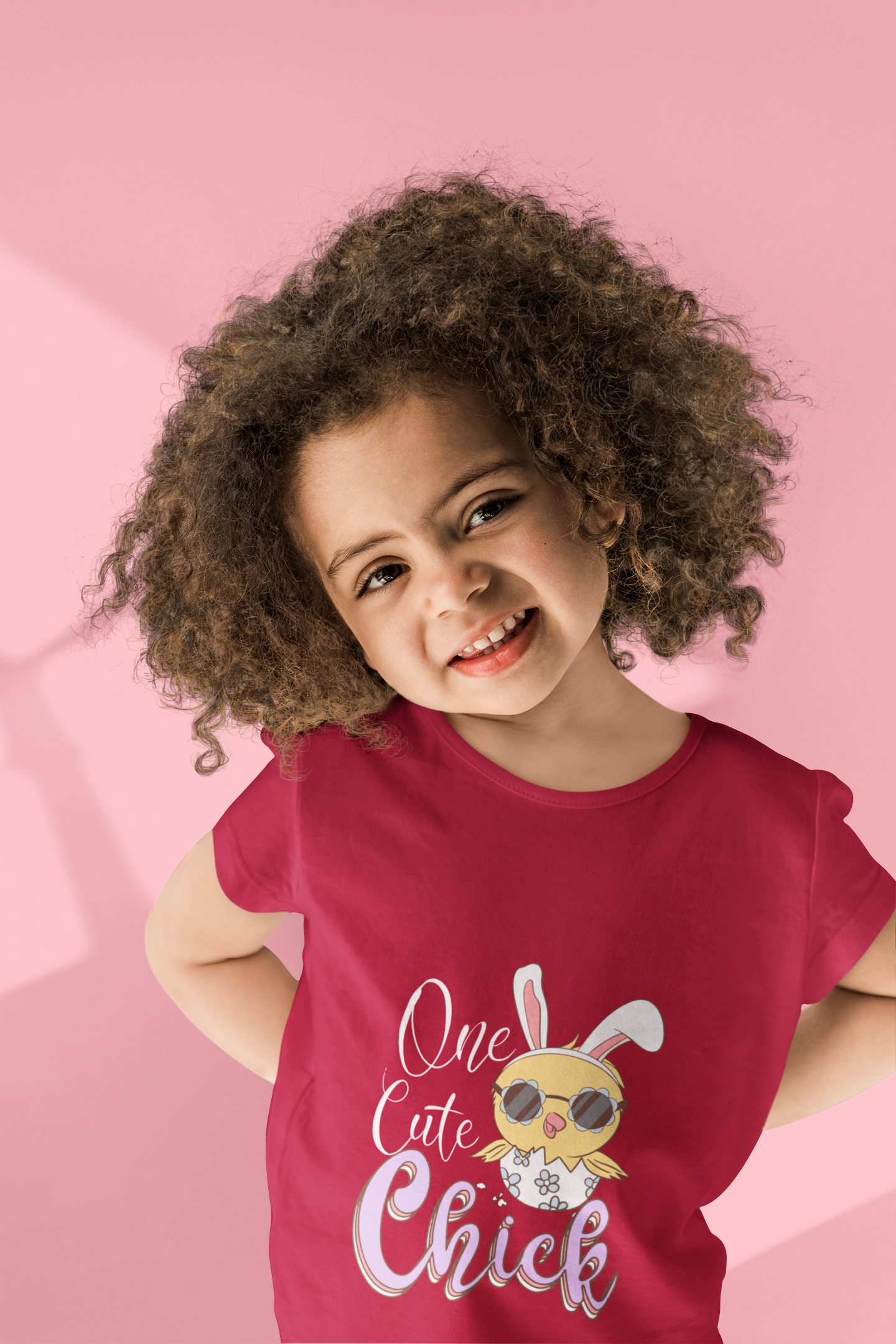 "One Cute Chick" Girls' Easter T-Shirt - 100% Cotton