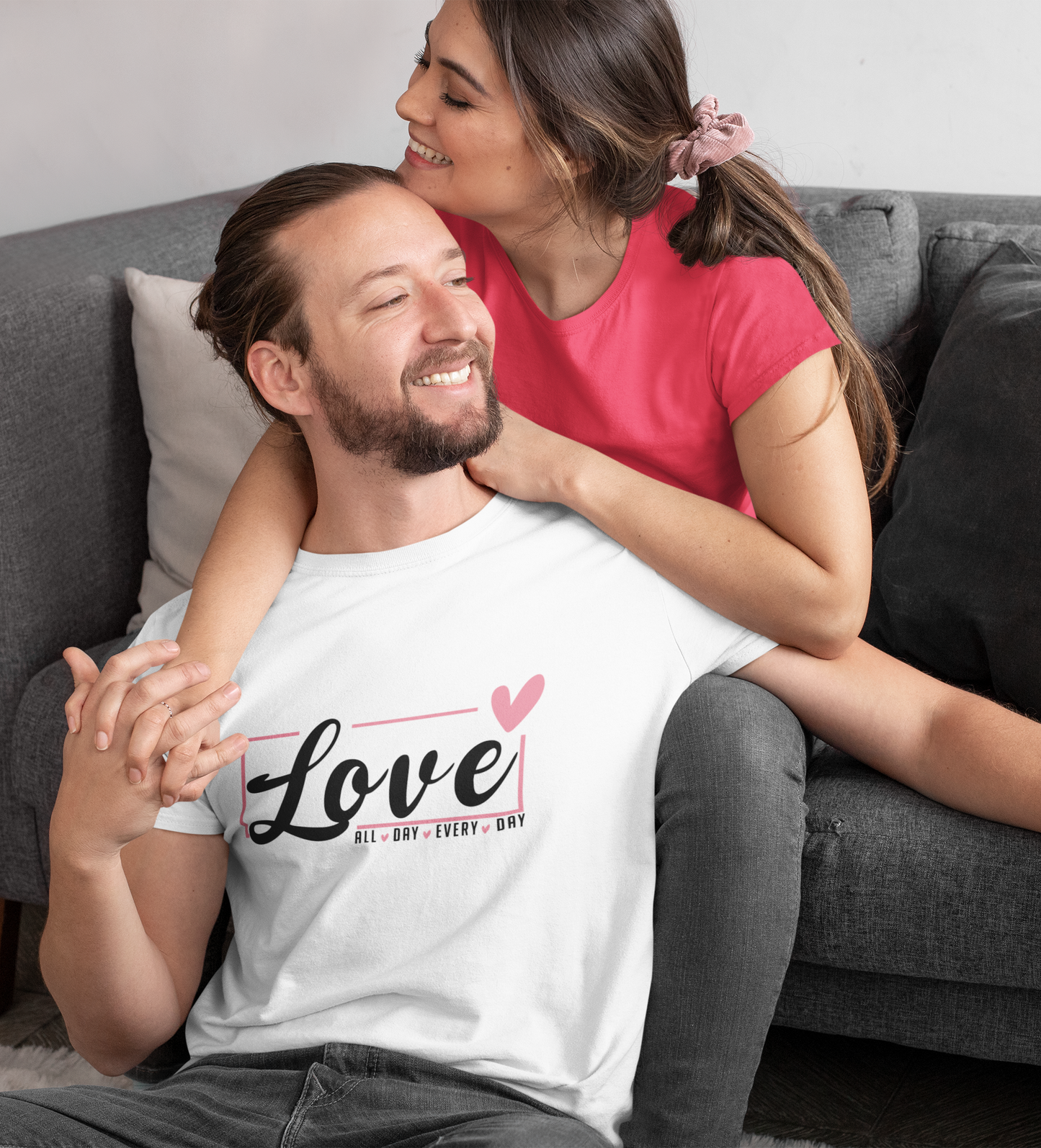 Love 24/7: Minimal White Tee for Everyday Romance