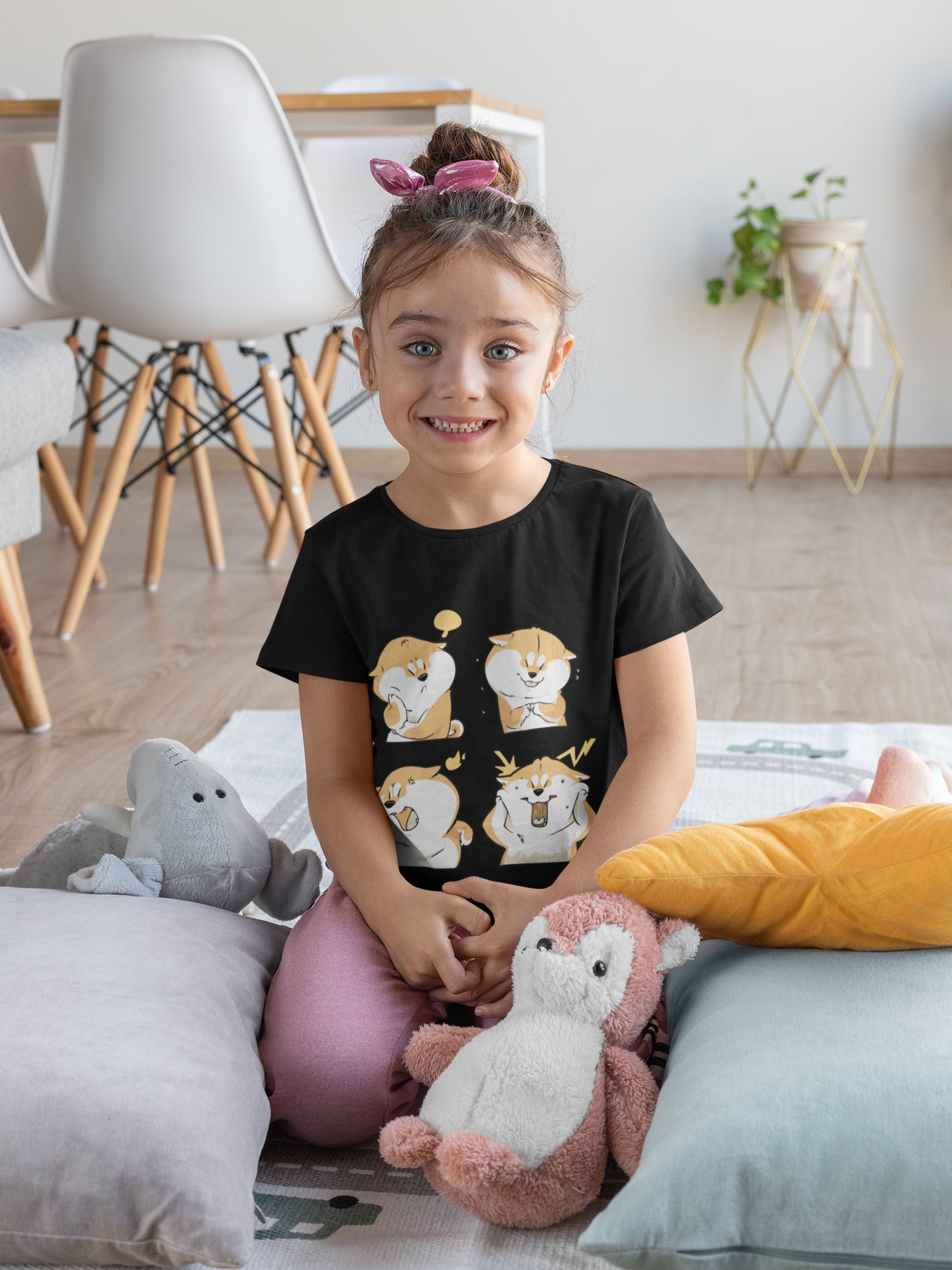 Playful Shiba Inu T-Shirt - Girls' Apparel