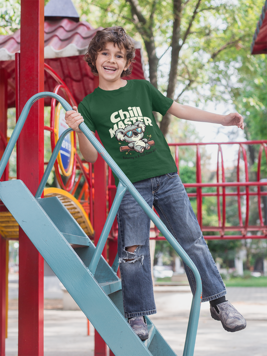 Chill Master Koala Kids Dark Green T-Shirt