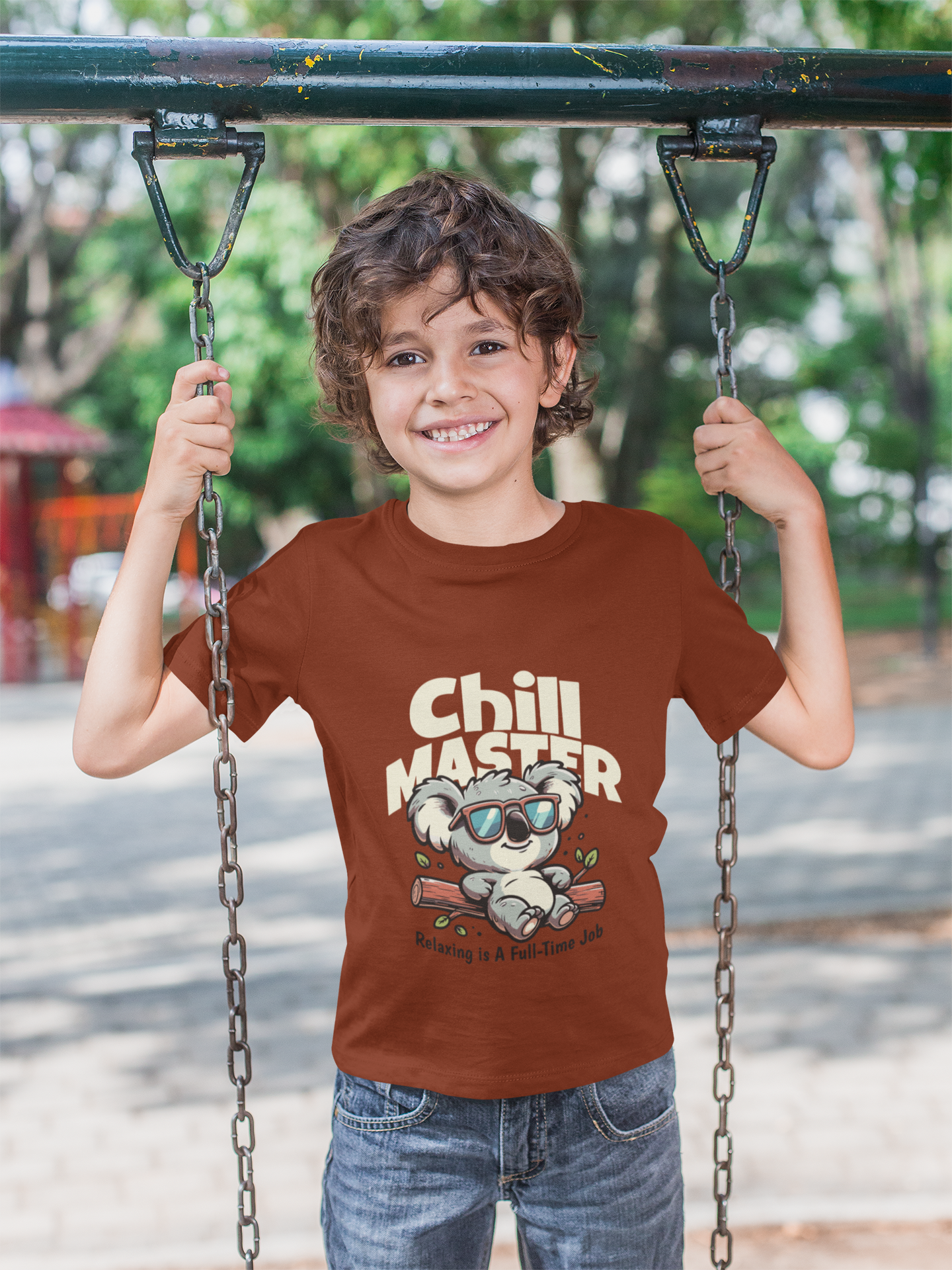 Chill Master Koala Kids Dark Green T-Shirt