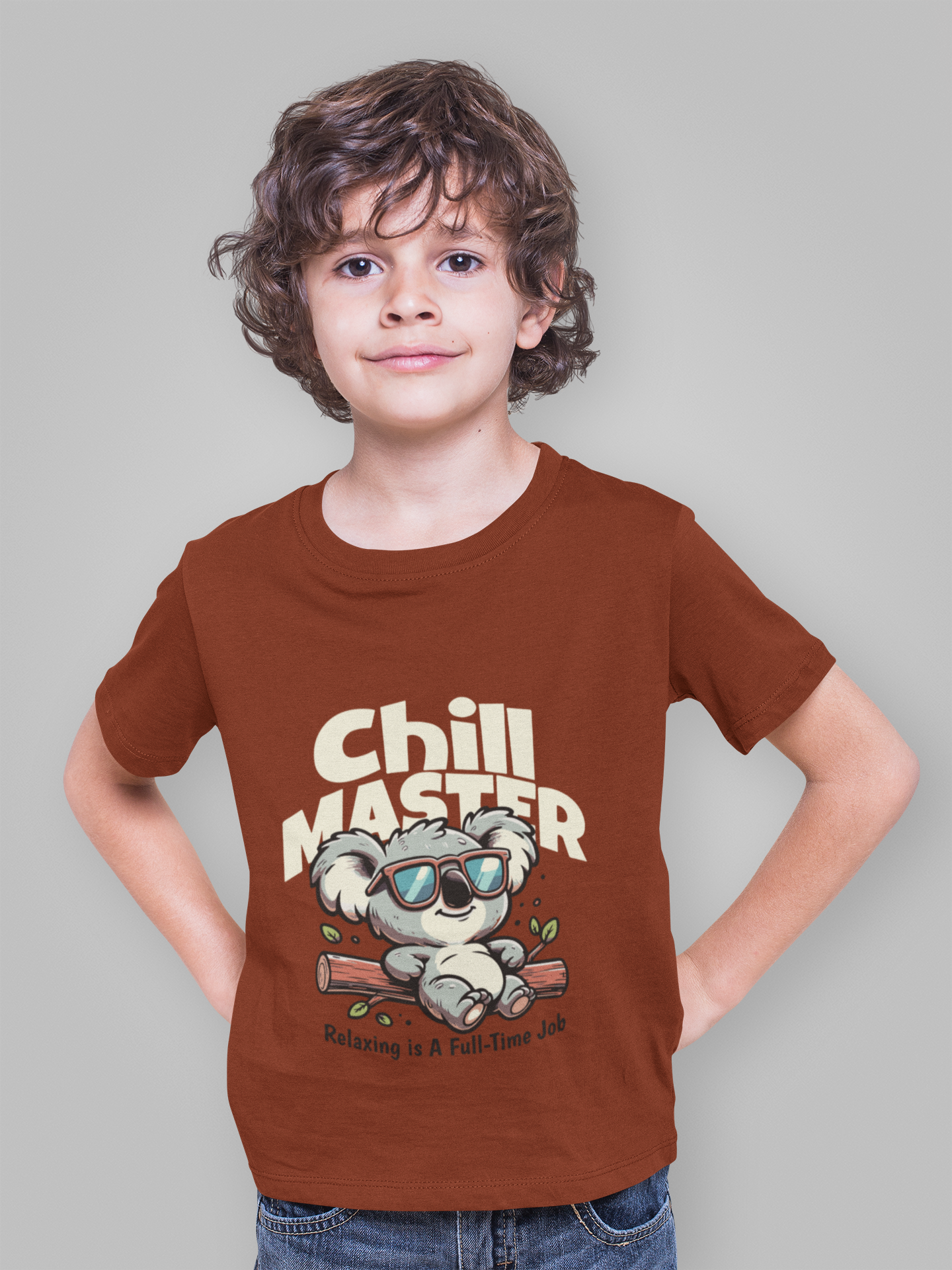 Chill Master Koala Kids Dark Green T-Shirt