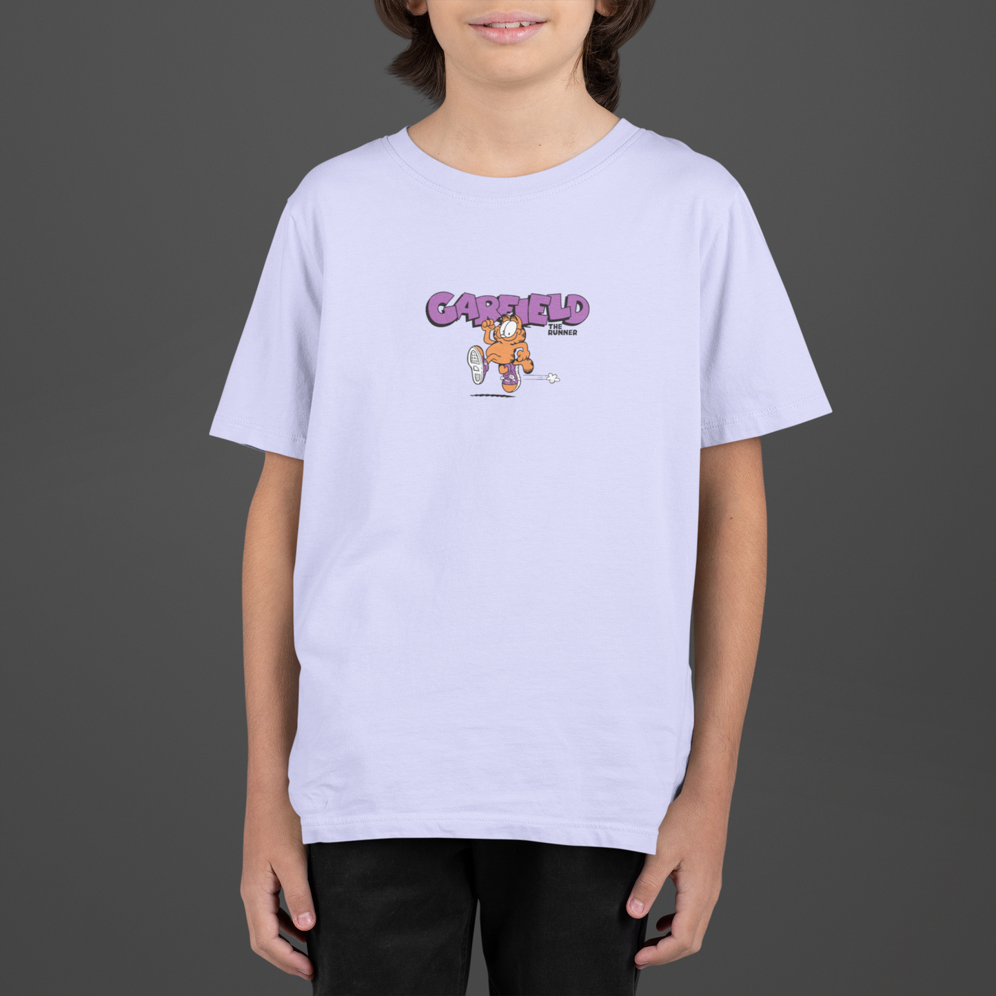Boy's Casual Wear: Garfield Running Graphic Tee Shirt