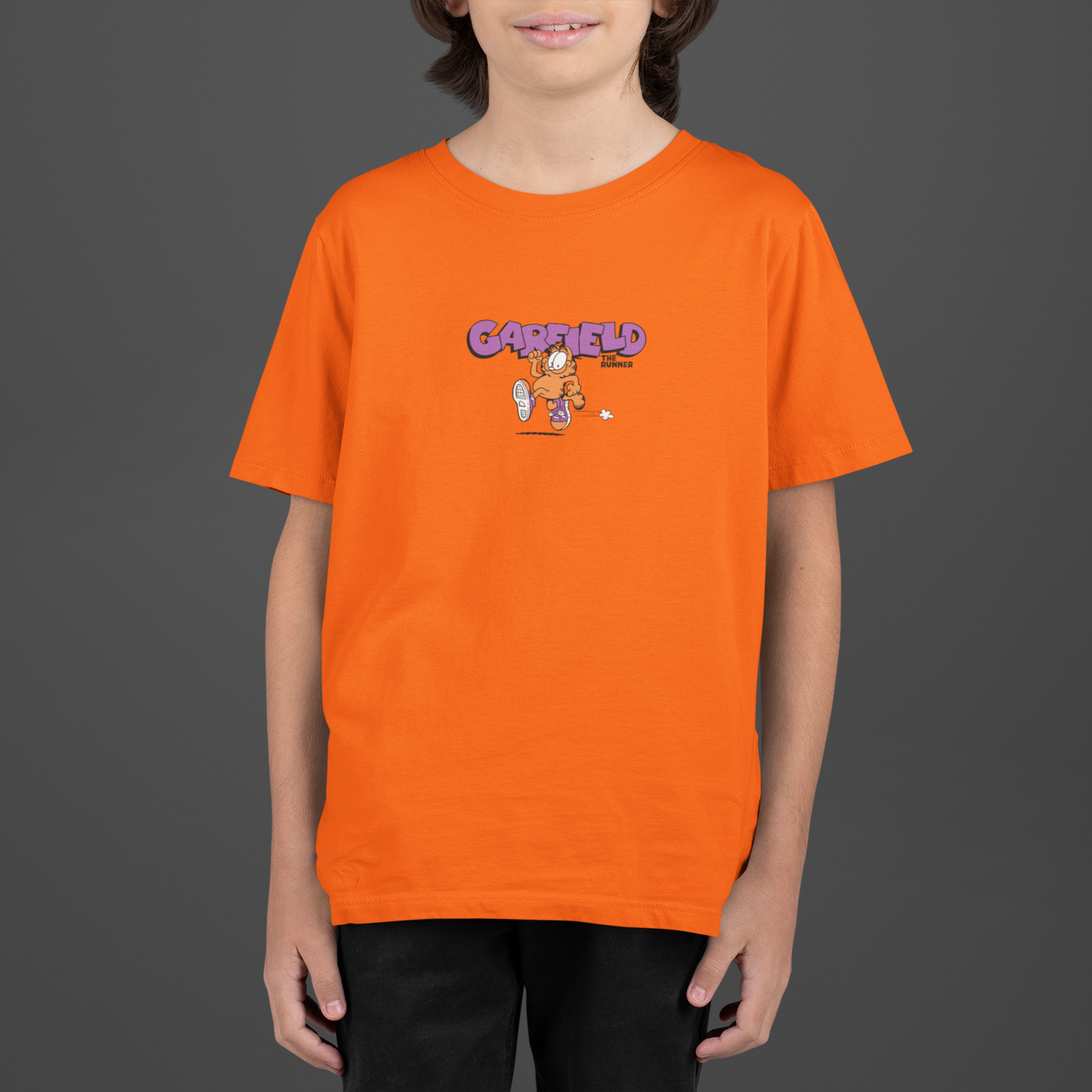 Boy's Casual Wear: Garfield Running Graphic Tee Shirt