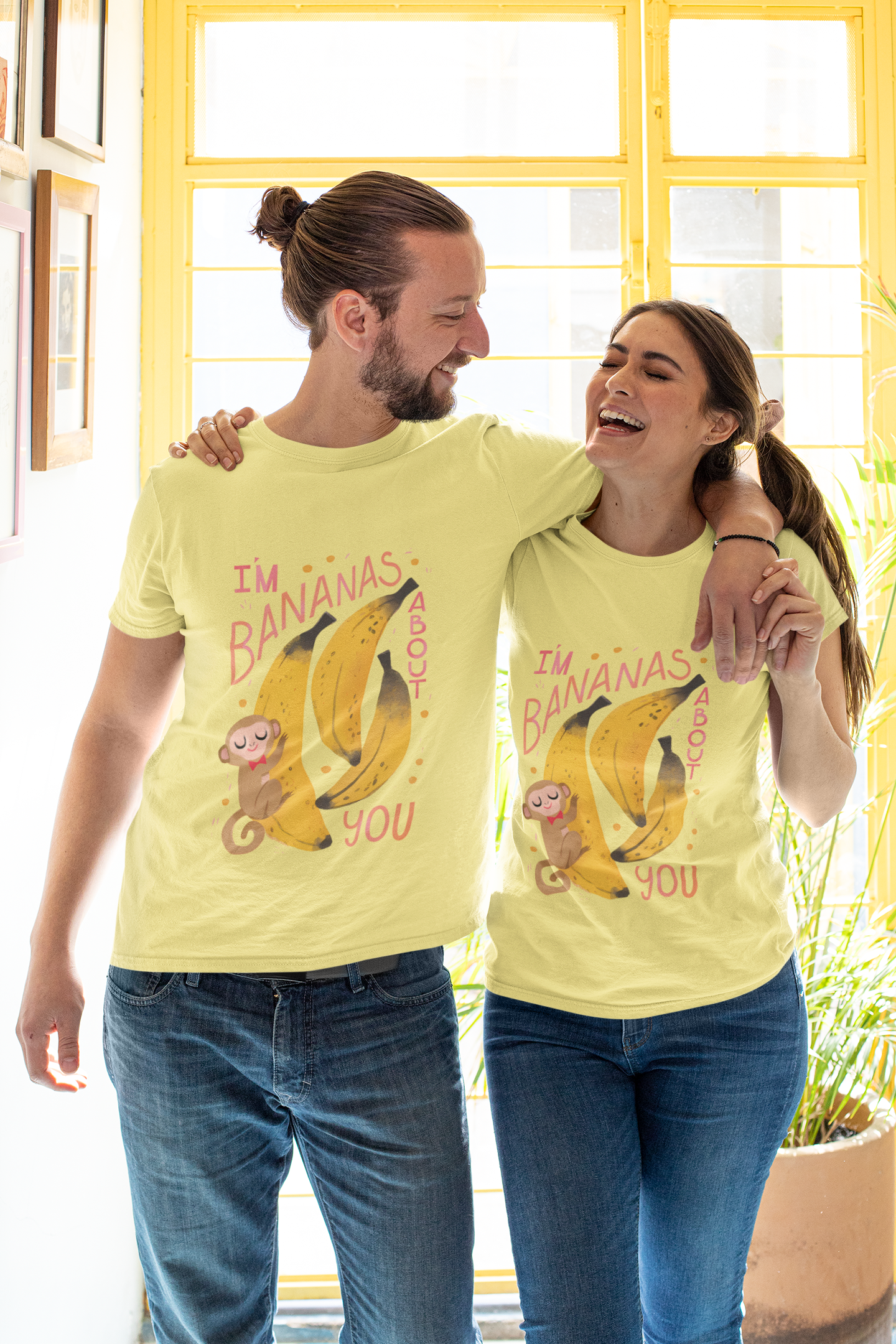 I’m Bananas About You: Cute and Playful Yellow Banana T-Shirt