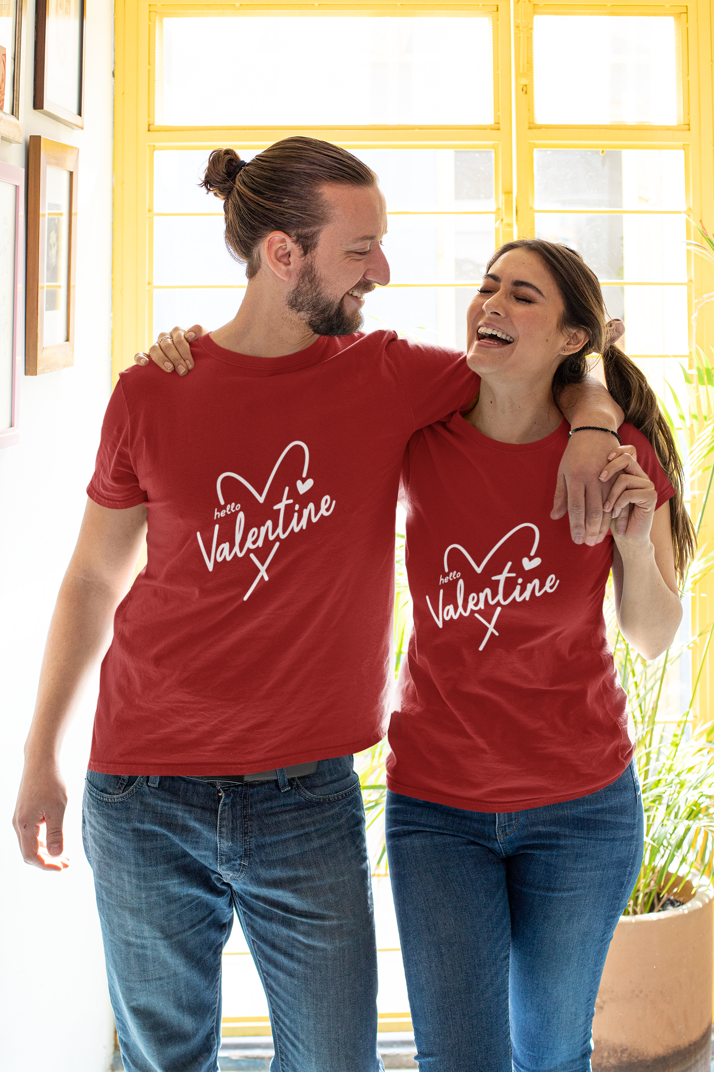 Hello Valentine: Romantic Red T-Shirt for Your Loved One