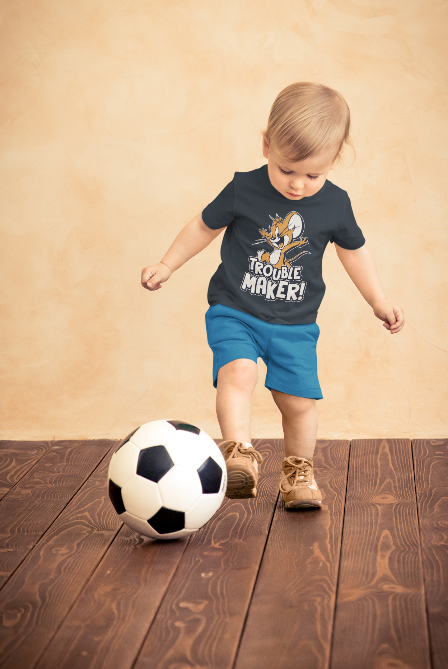 Funny "Trouble Maker" Jerry Graphic Tee for Kids – Soft 100% Cotton