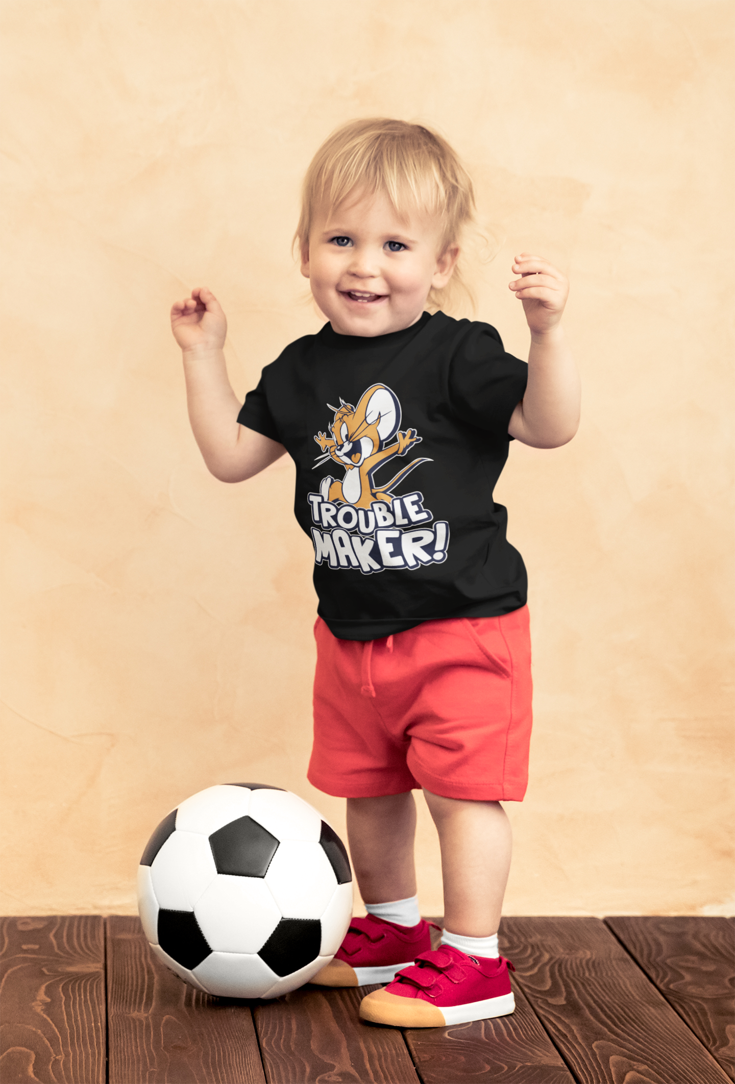 Funny "Trouble Maker" Jerry Graphic Tee for Kids – Soft 100% Cotton