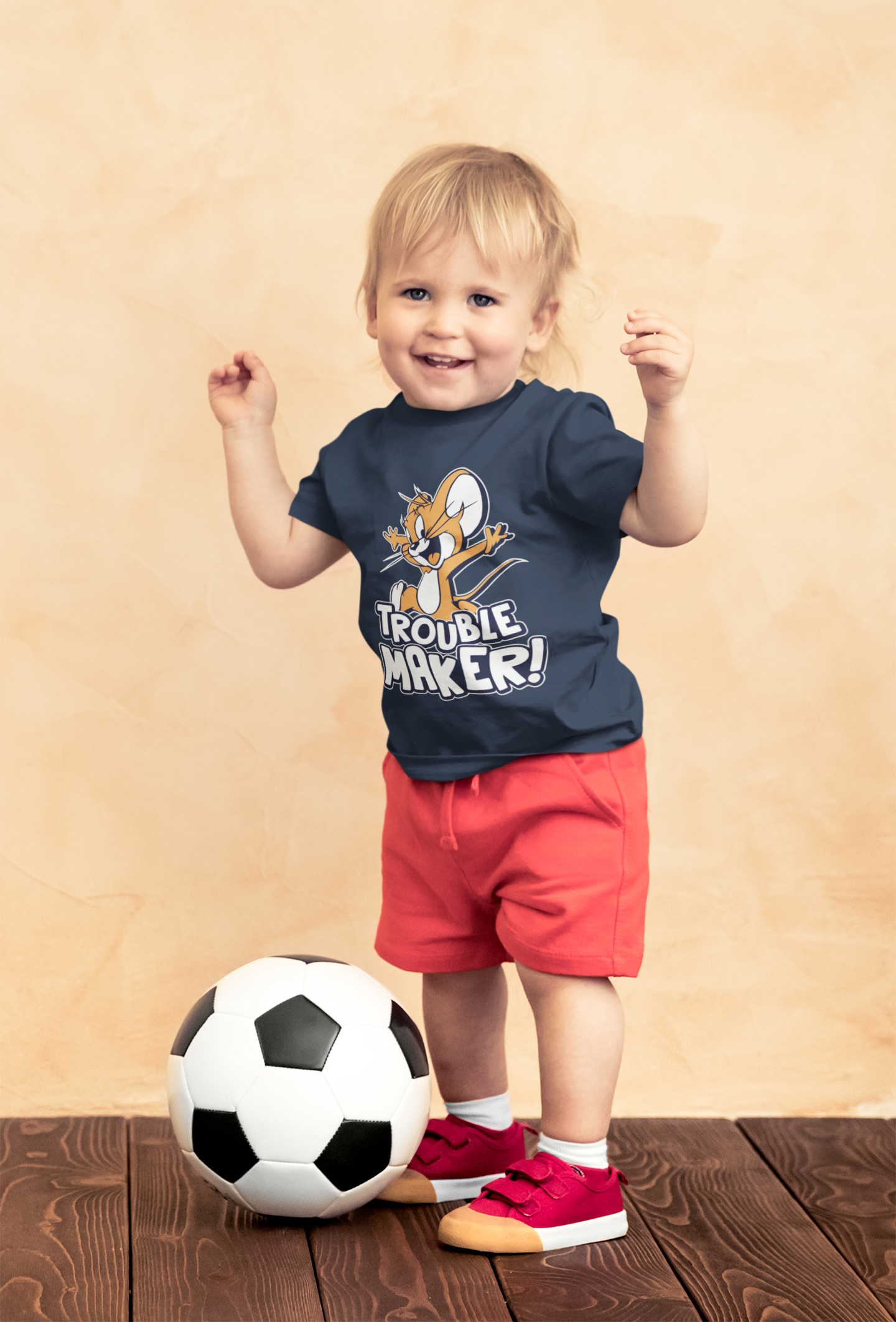 Funny "Trouble Maker" Jerry Graphic Tee for Kids – Soft 100% Cotton