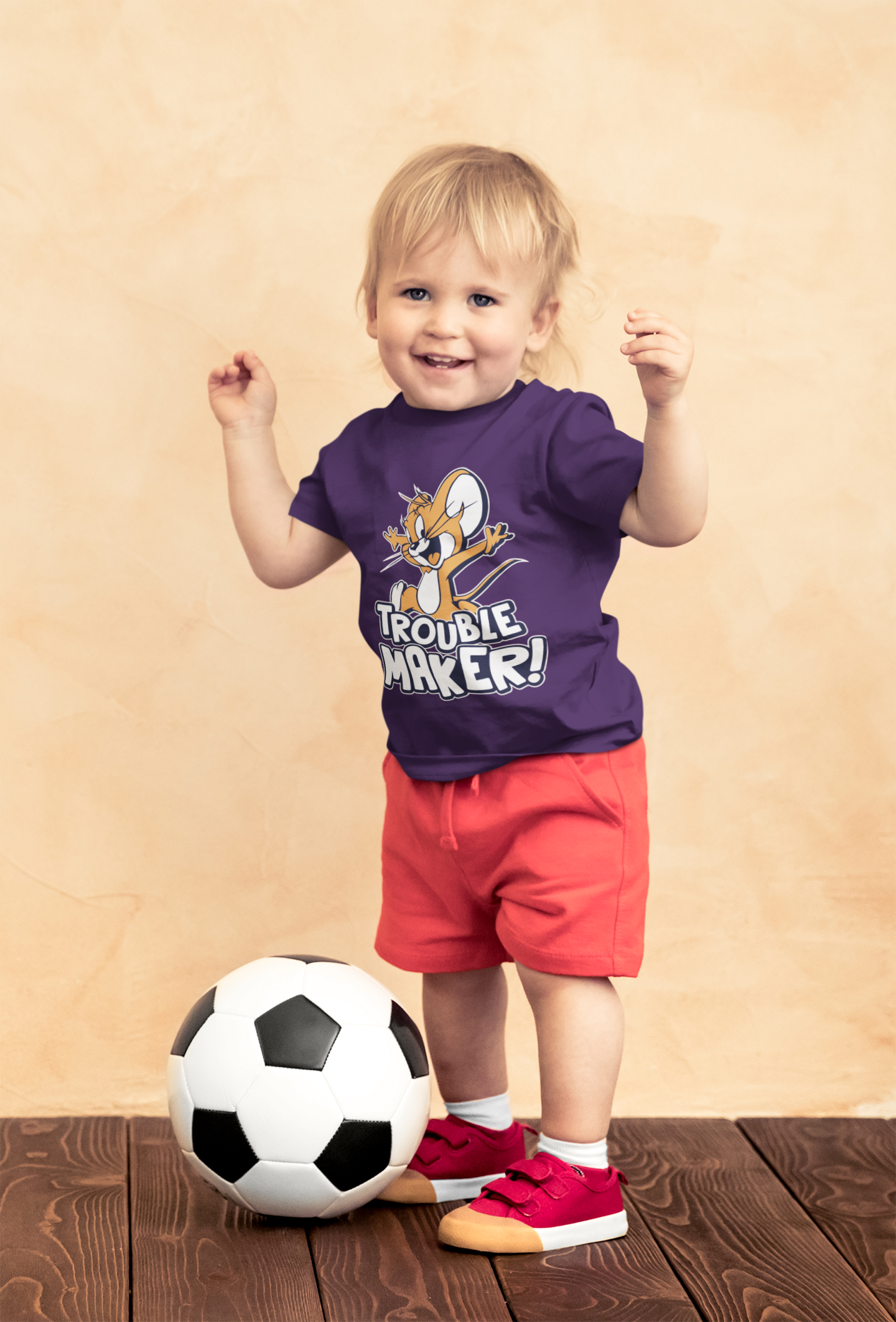 Funny "Trouble Maker" Jerry Graphic Tee for Kids – Soft 100% Cotton