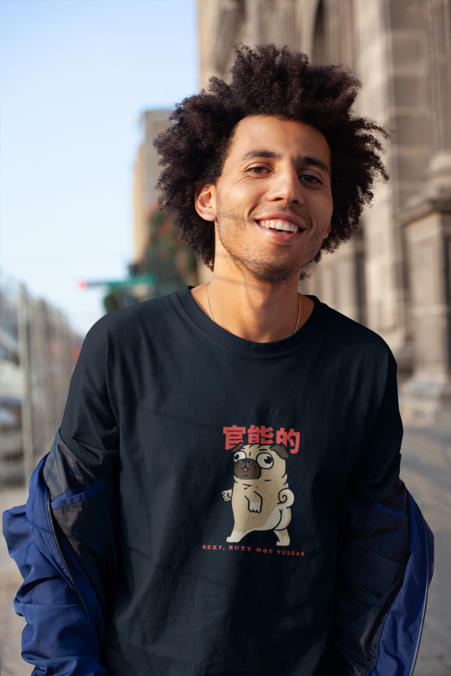 The Sensual Pug: Men's Graphic Cotton Tee