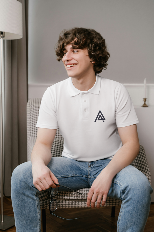 ASQR Signature Polo – Premium Embroidered Light Color Tees