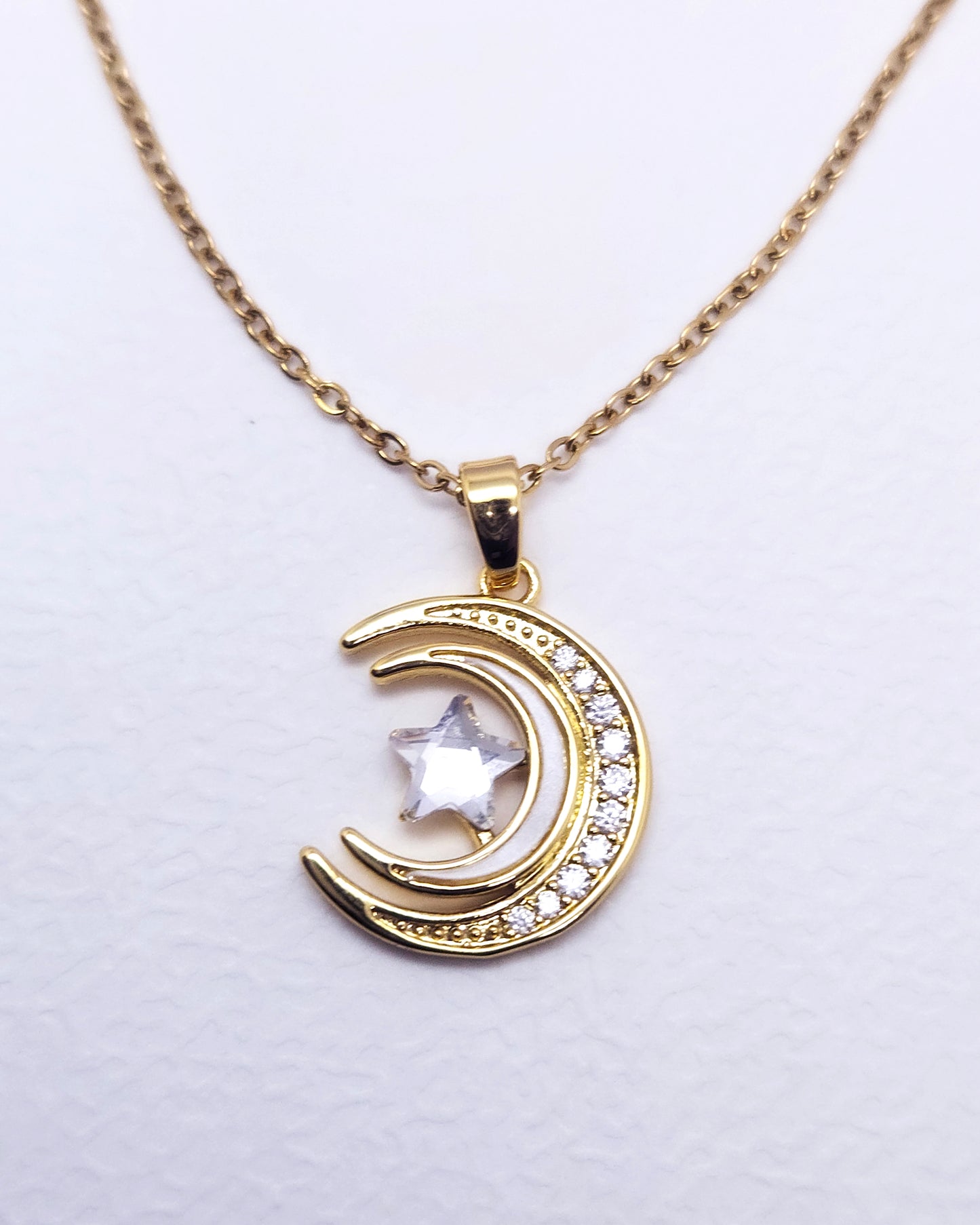 The Celestial Embrace Jewelry Set | 18k Gold Plated Moon & Star