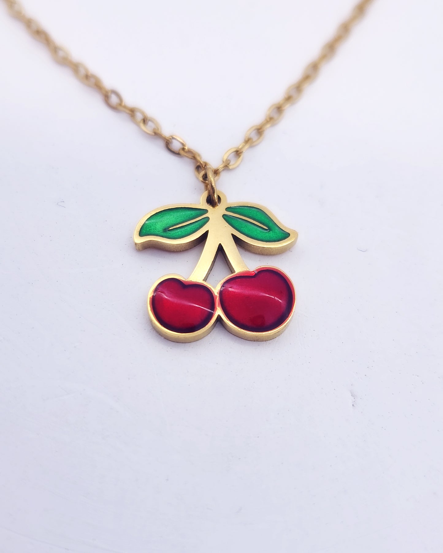 The Cherry Pop Jewelry Set | 18k Gold Plated Enamel