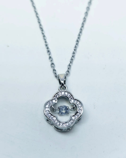 The Dancing Clover Pendant - Hypoallergenic Stainless Steel Necklace