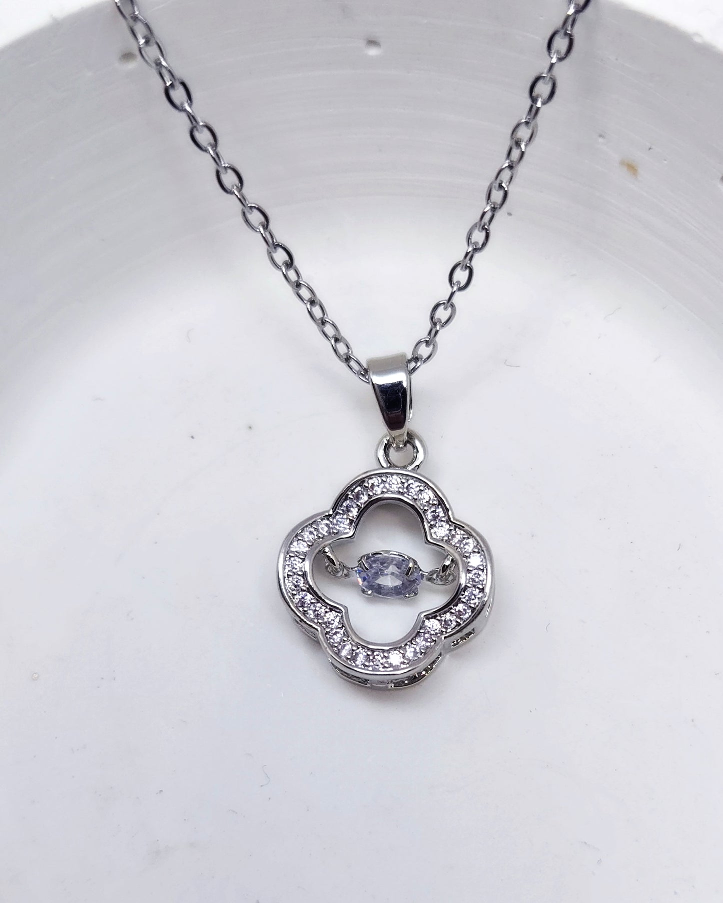 The Dancing Clover Pendant - Hypoallergenic Stainless Steel Necklace
