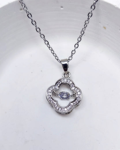 The Dancing Clover Pendant - Hypoallergenic Stainless Steel Necklace