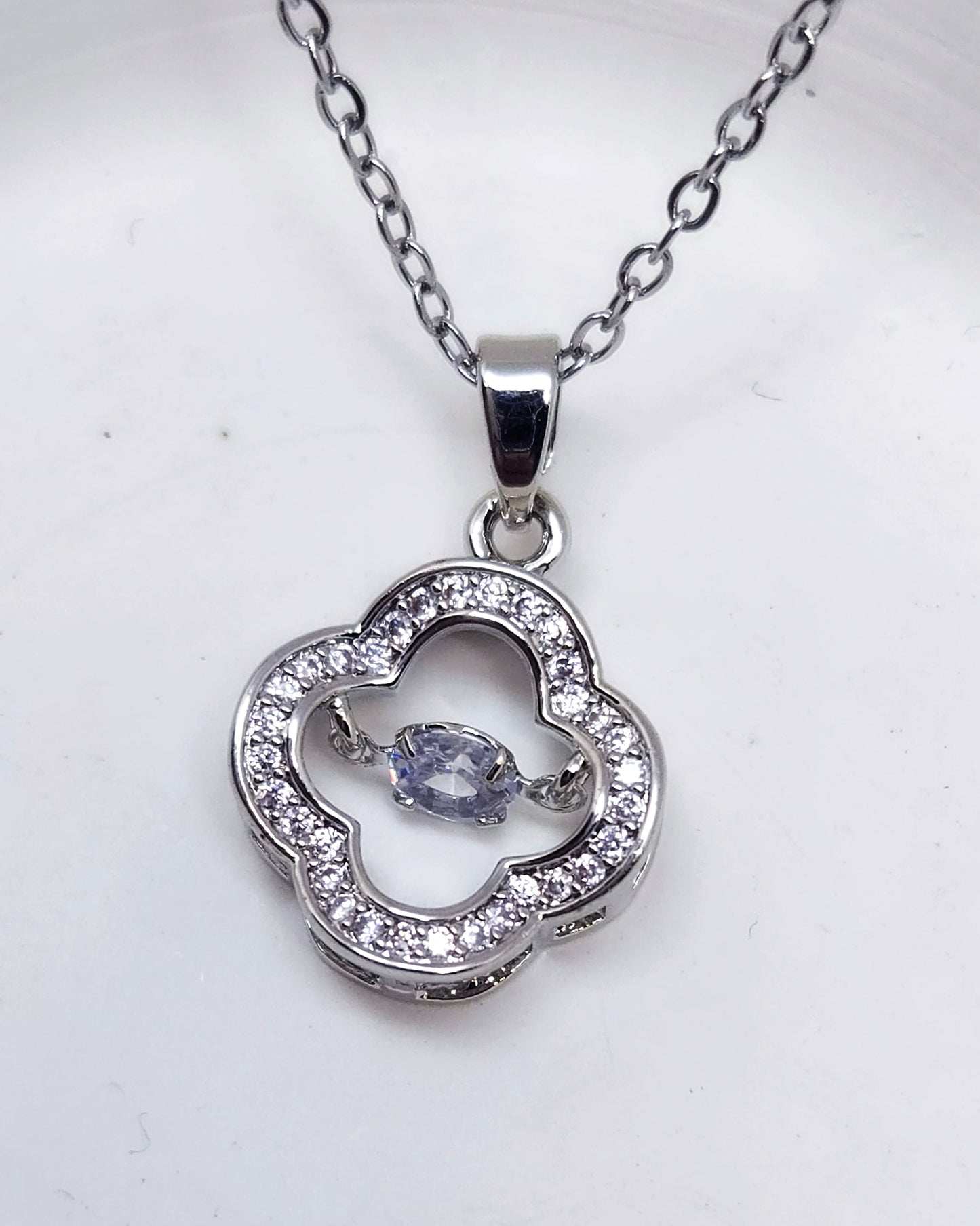 The Dancing Clover Pendant - Hypoallergenic Stainless Steel Necklace