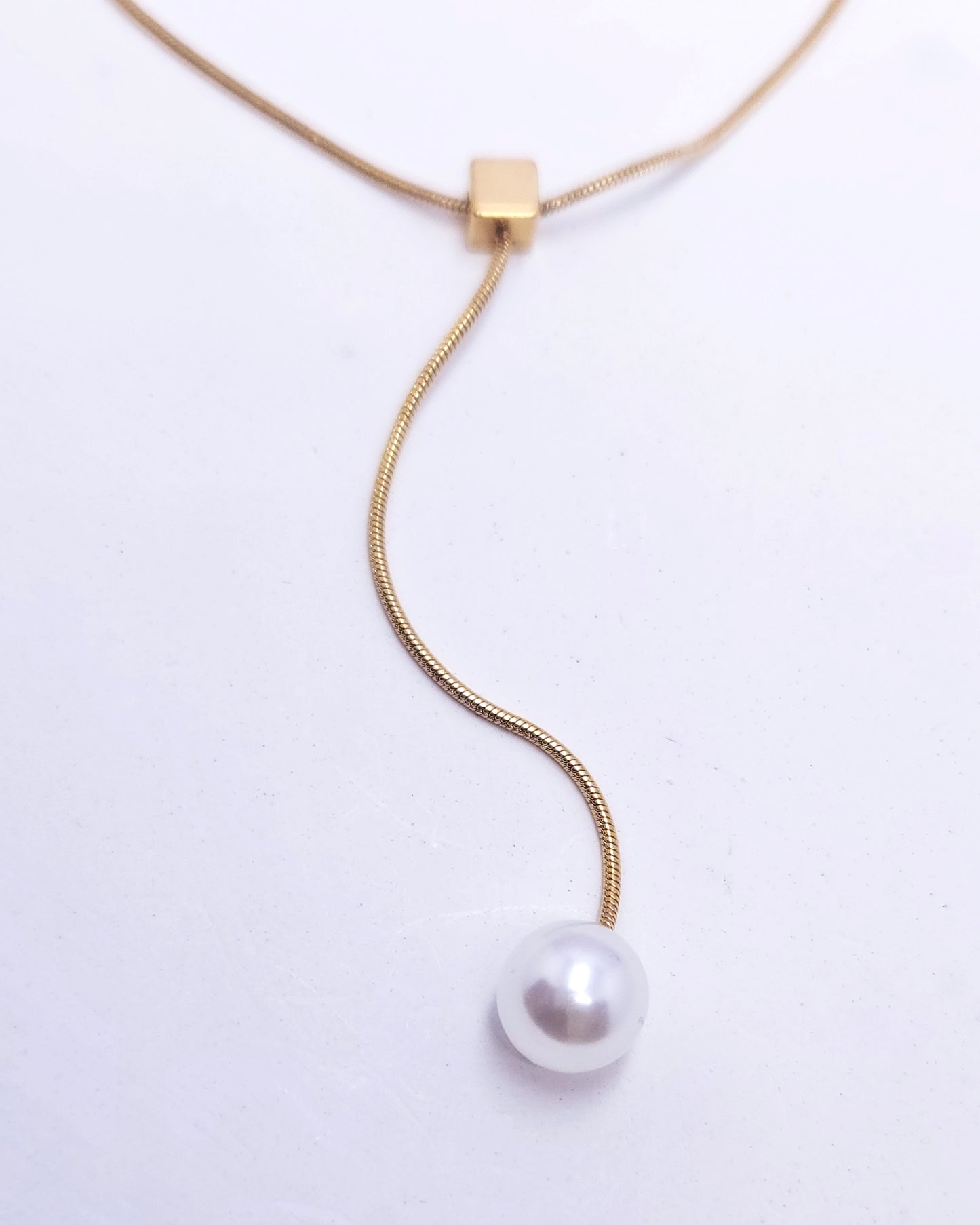 The Modern Pearl Duet | 18k Gold Plated Pearl Necklace