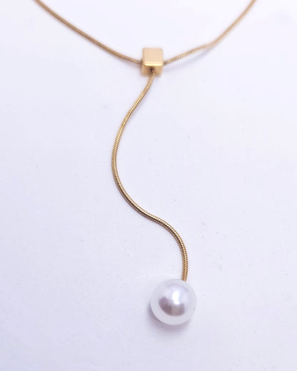 The Modern Pearl Duet | 18k Gold Plated Pearl Necklace