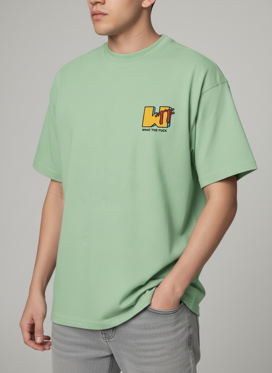 "What The F*ck" Embroidered Tee | Oversized French Terry 90s Parody Shirt