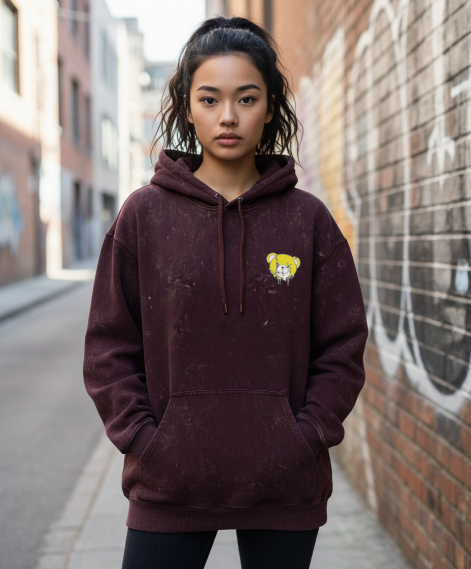 The "Your Smile Melt Me" Rebel Bear Hoodie | Vintage Streetwear