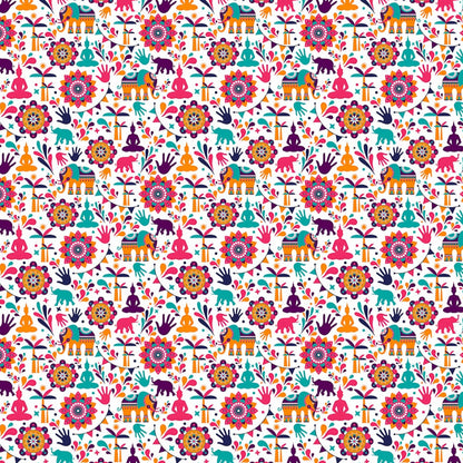 Heritage Vibes: Vibrant Indian Folklore Pattern Women's Jacket