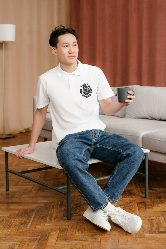 Bomb Squad Inc. Signature White Polo