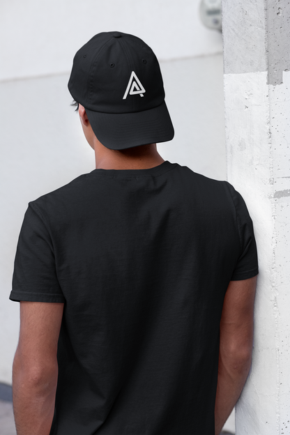 Monochrome Streetwear Graphic Tee | Men's Black Cotton "Upward // Zero Pressure" Shirt