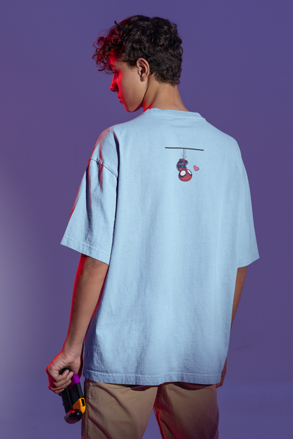 Web-Slinging Vibes: Blue Oversized Spidey Tee