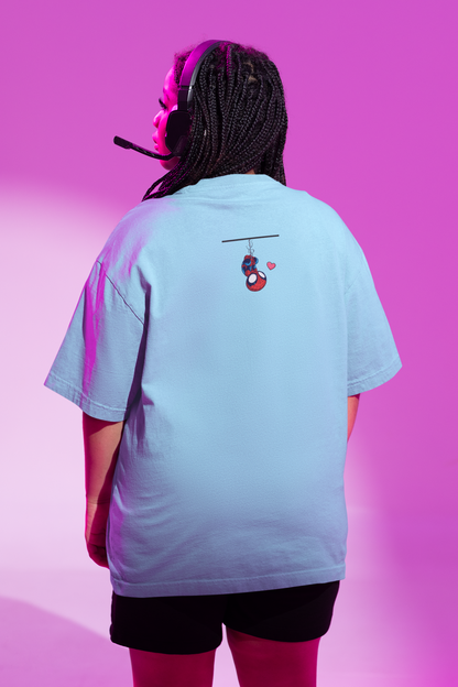 Web-Slinging Vibes: Blue Oversized Spidey Tee