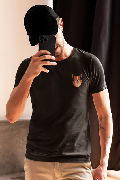 "Music is Who I Am" Printed Round Neck Half Sleeve Coffee Brown T-shirt
