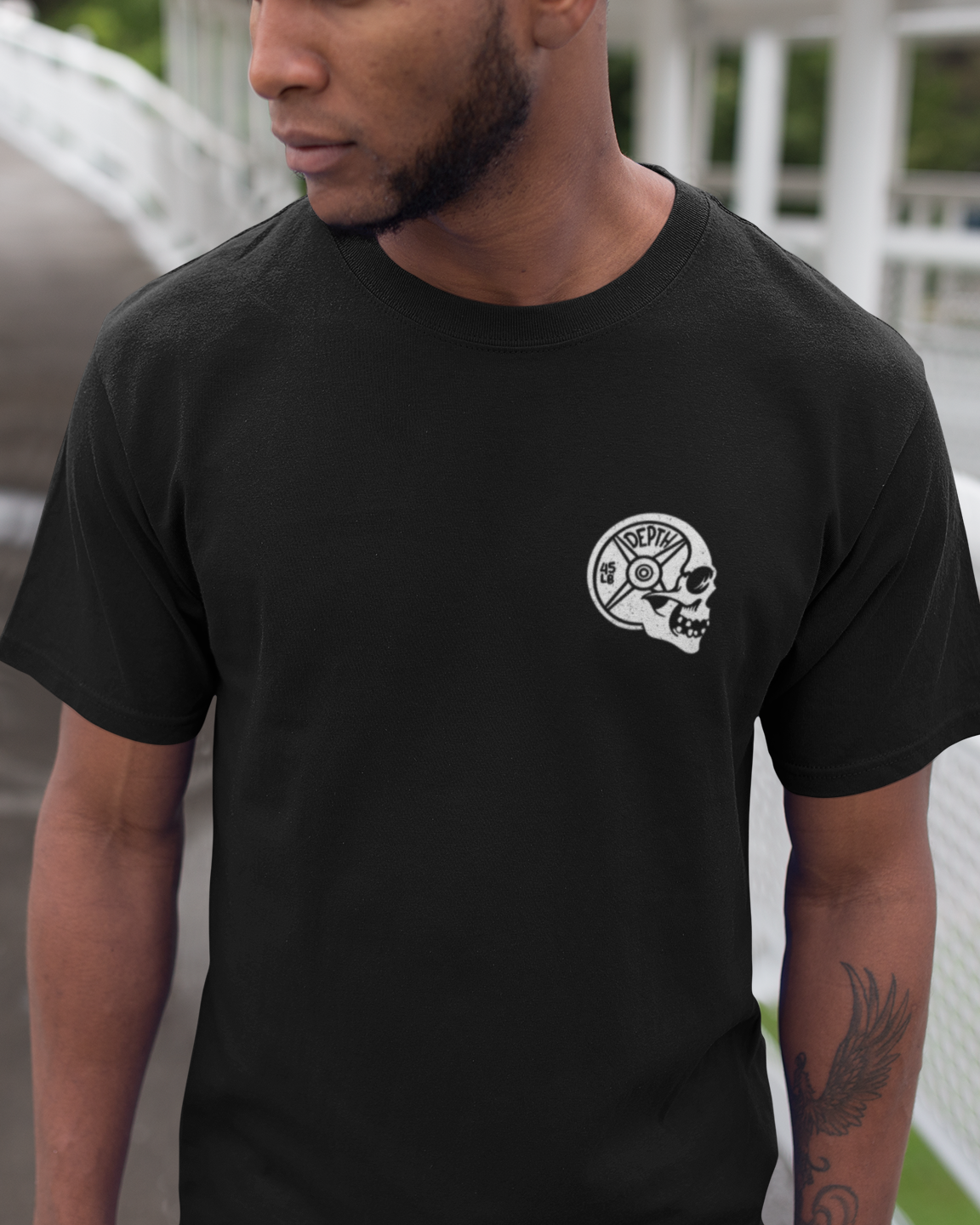 Strength Unleashed Printed Round Neck Half Sleeve Black T-shirt