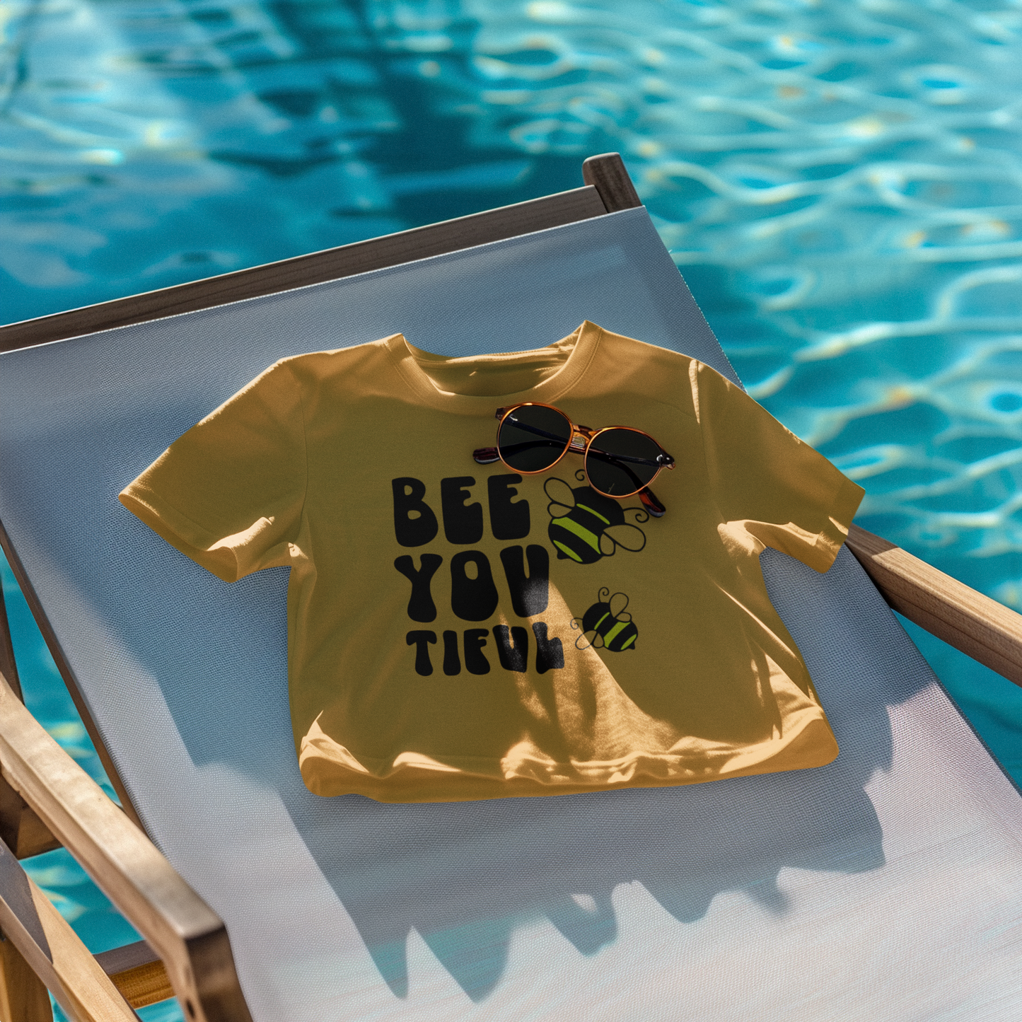 "Beeutiful" Printed Yellow Crop Top
