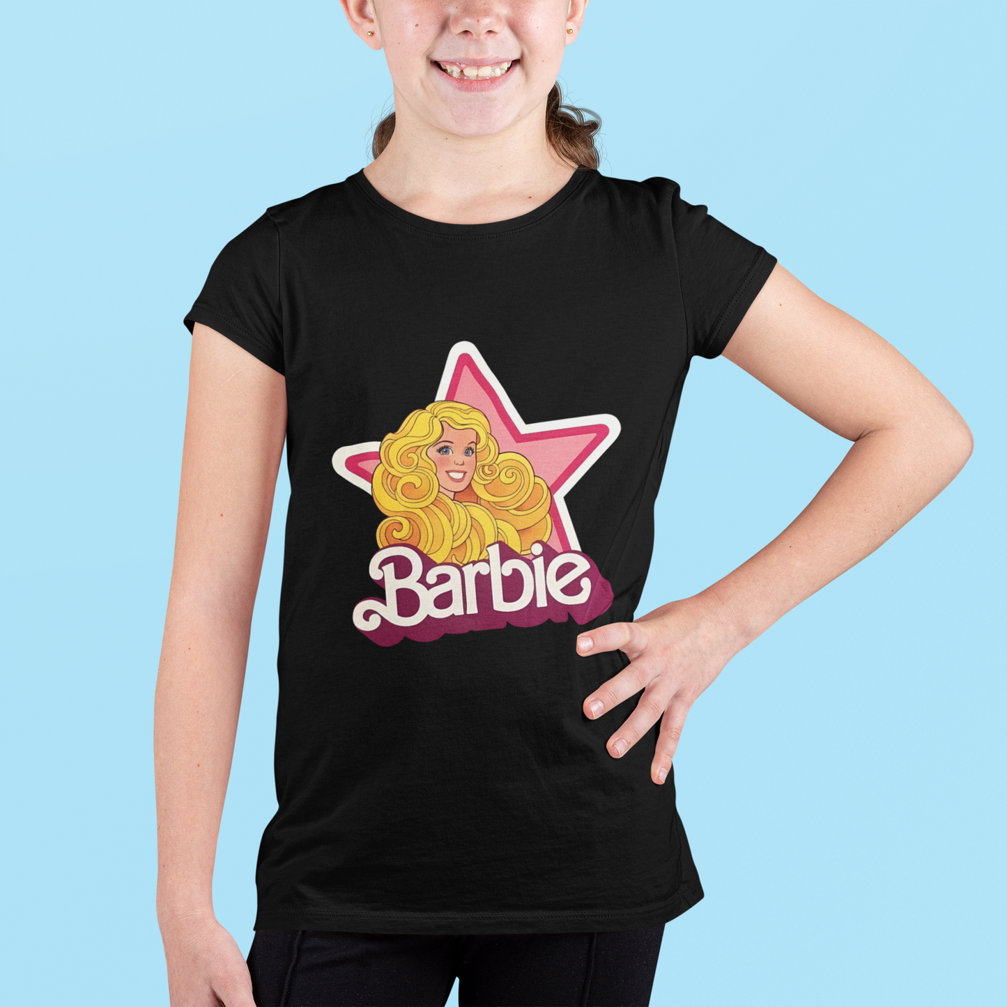 Iconic Barbie Silhouette T-Shirt - Girls' Everyday Wear