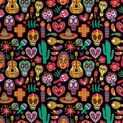 Fiesta of Skulls: Playful Men's Themed Bomber Jacket