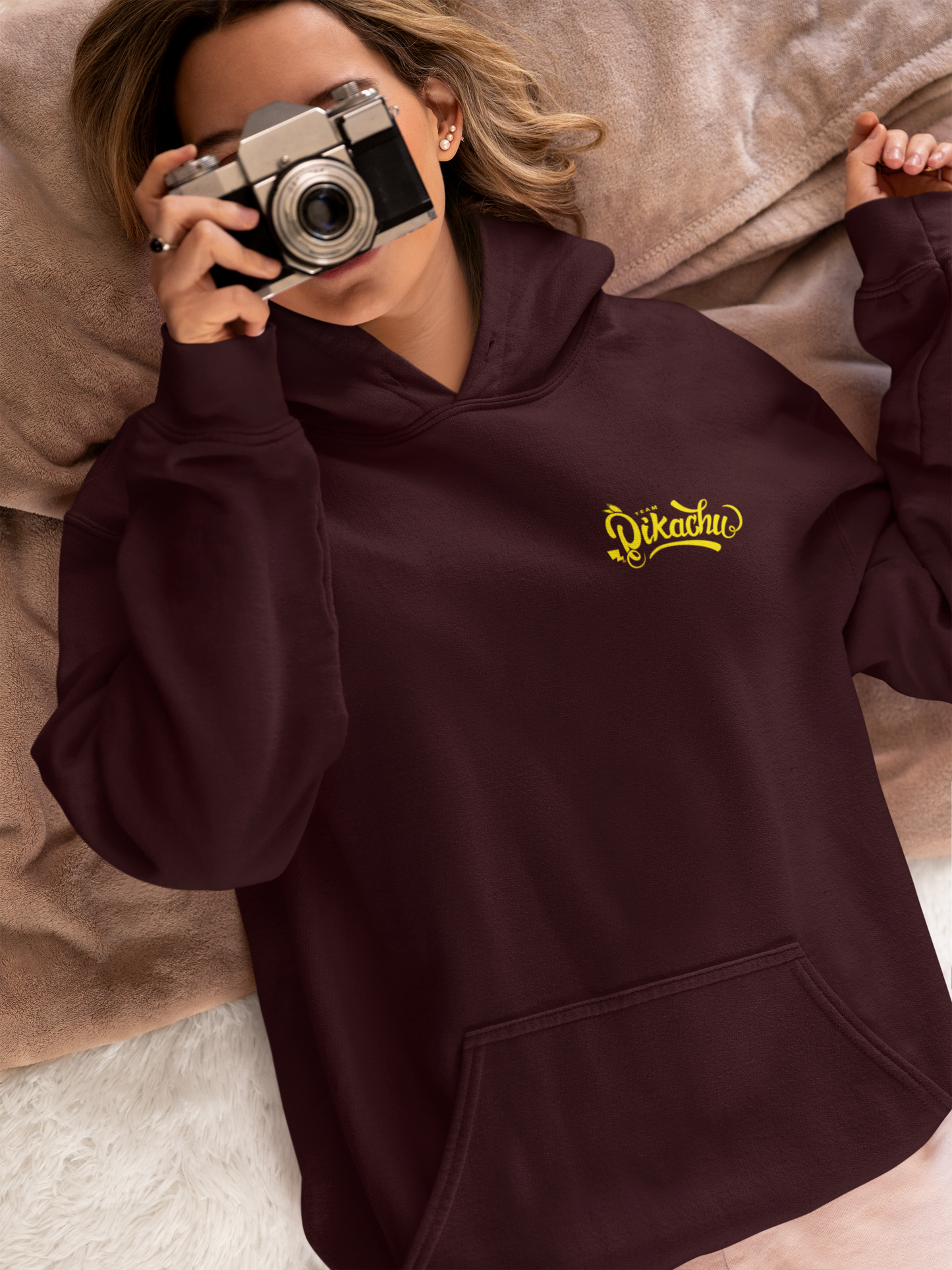 Thunderclap Ninja: Pikachu as Sasuke Maroon Hoodie