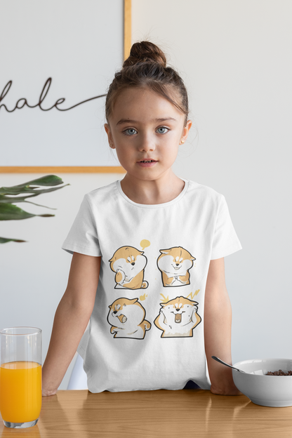 Playful Shiba Inu T-Shirt - Girls' Apparel