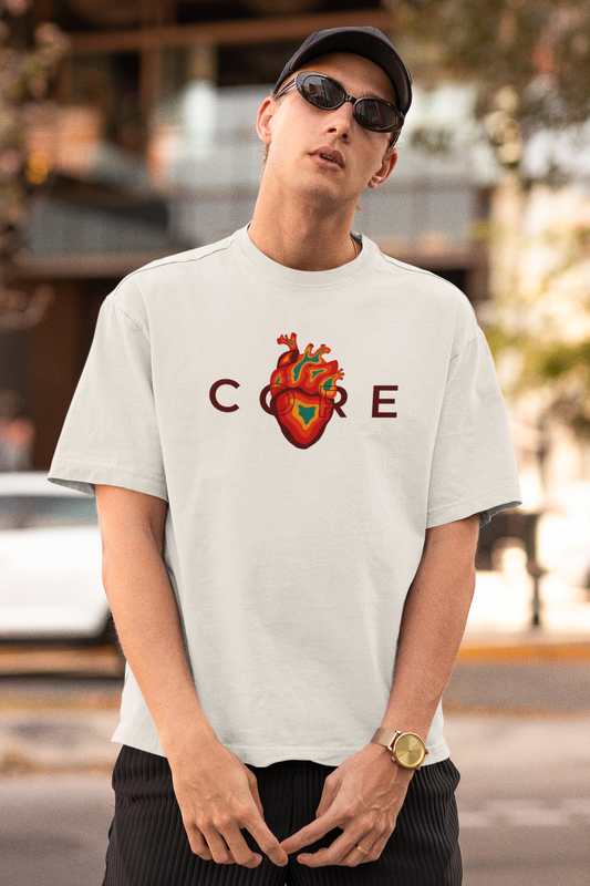 Anatomy Core Tee - Off White Unisex Oversized Tee