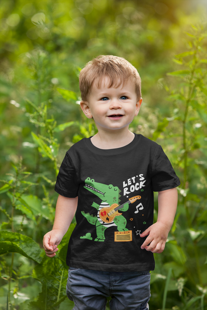"Let's Rock" Alligator Toddler Tee – Funny 100% Cotton Kids Shirt