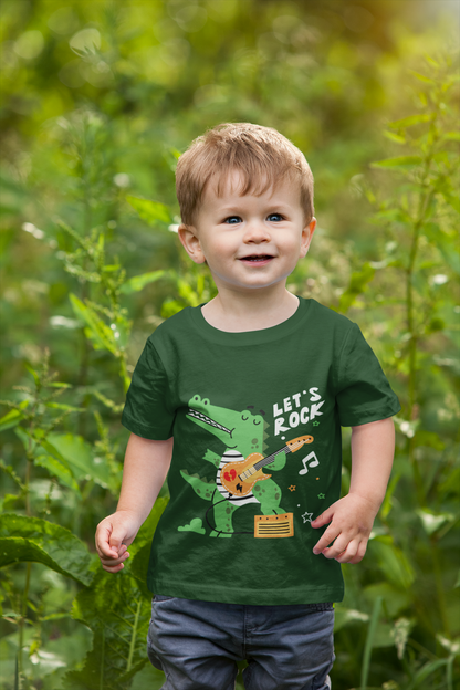 "Let's Rock" Alligator Toddler Tee – Funny 100% Cotton Kids Shirt