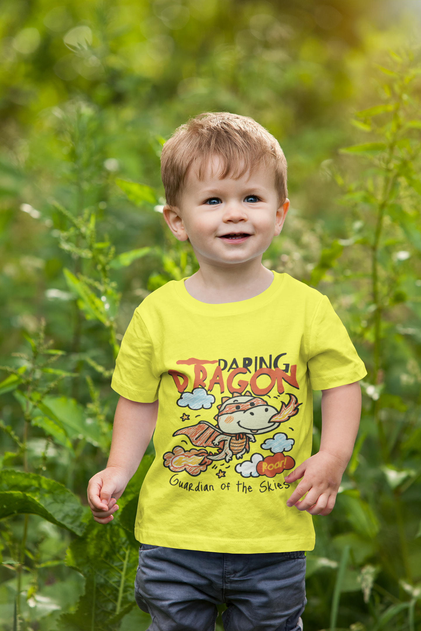 Cute Flying Dragon "Guardian" T-Shirt for Toddlers | 100% Cotton