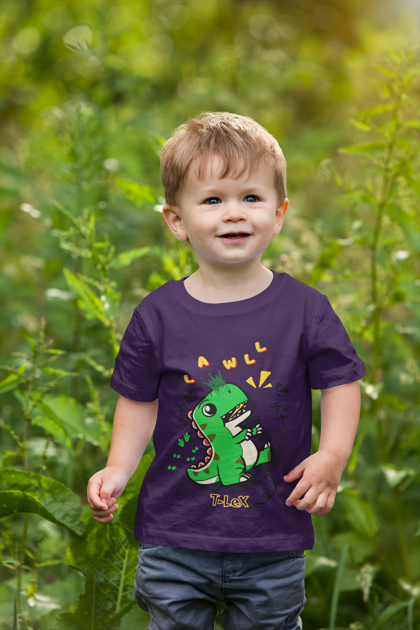 "RAWWWR" T-LEX Dinosaur Toddler Tee – Funny 100% Cotton Kids Shirt