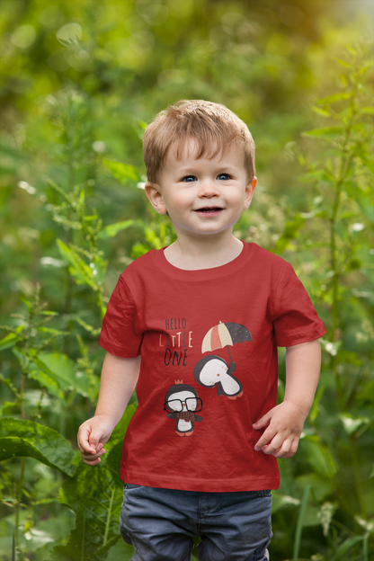 Cute Baby Boy Tshirt - Penguin T-Shirt "Hello Little One" Design