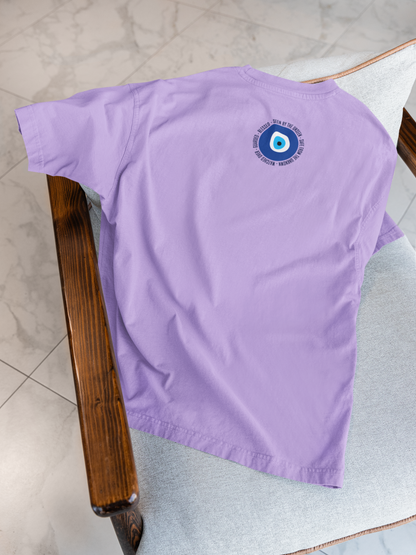 No Bad Vibes Evil Eye Oversized T-Shirt | Pure Cotton Spiritual Boho Tee