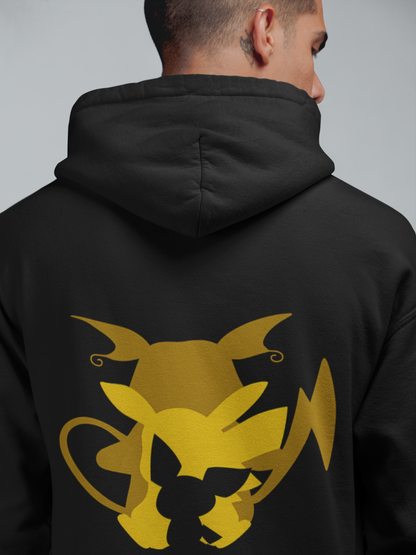 Electric Evolution: Pikachu-Inspired Black Hoodie