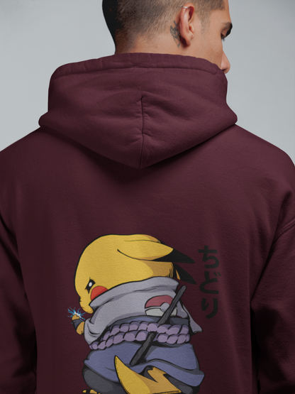 Thunderclap Ninja: Pikachu as Sasuke Maroon Hoodie
