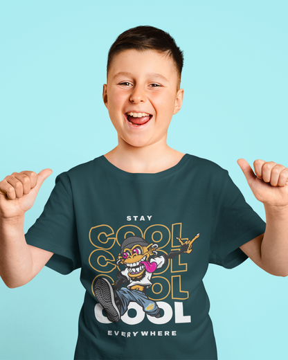 Funky Cartoon Monkey Dark Kids Shirt